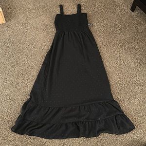 Smocked black dress